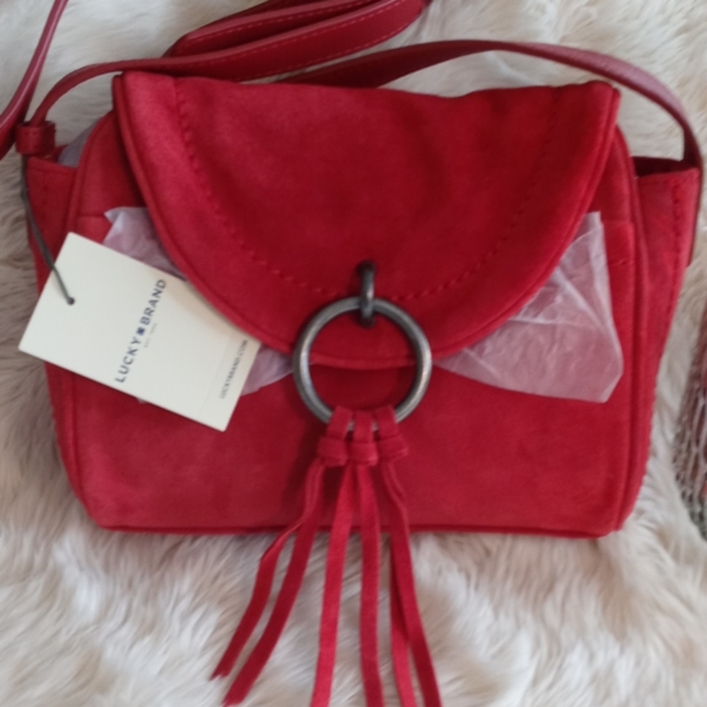 Lucky Brand Small Red Lura Crossbody